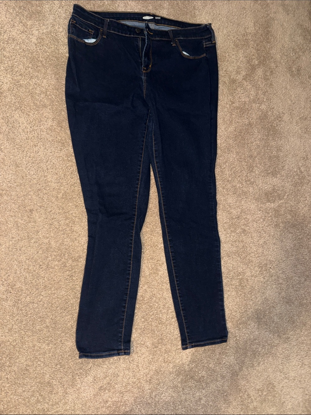 Women's Old Navy Rockstar Dark Blue Stretch Skinny Jeans